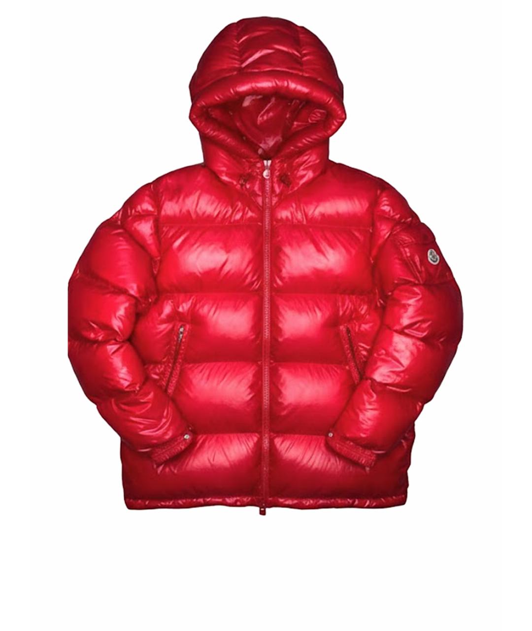 MONCLER Красный пуховик, фото 1