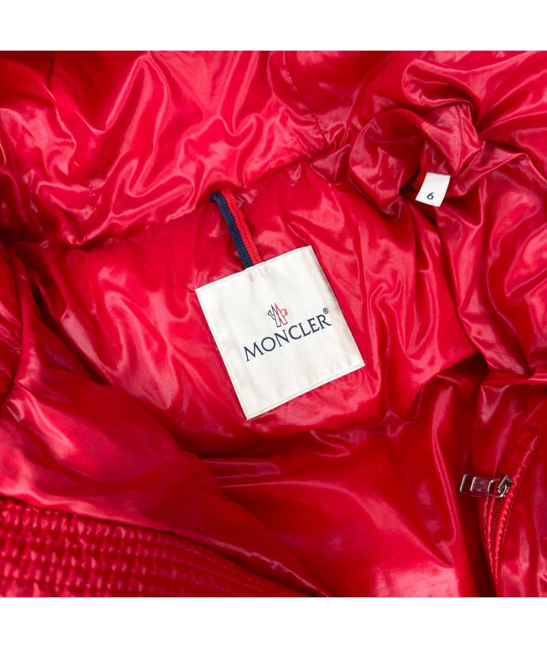 MONCLER Красный пуховик, фото 4