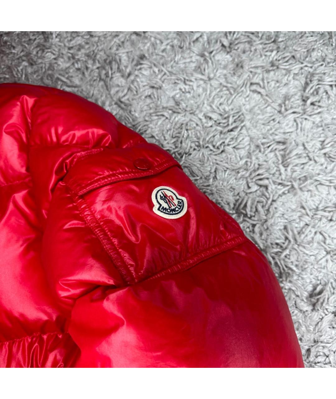 MONCLER Красный пуховик, фото 2