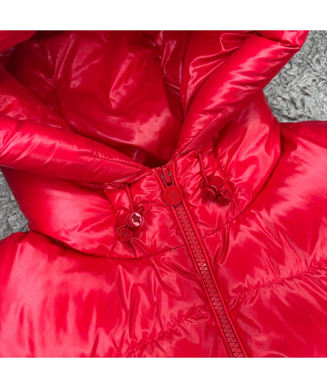 MONCLER Красный пуховик, фото 3