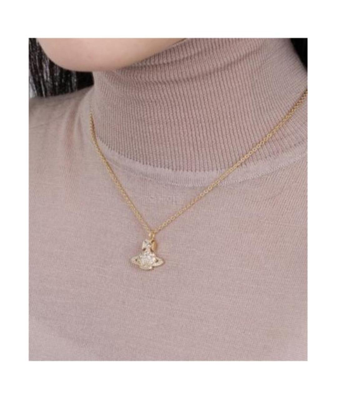 VIVIENNE WESTWOOD Золотое латунное колье, фото 3