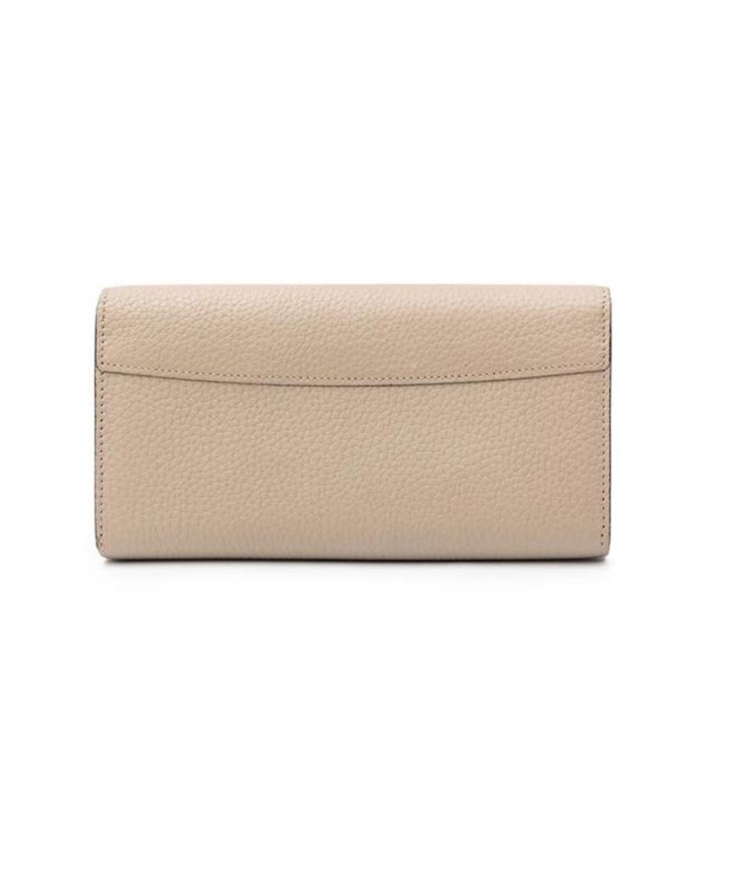 LOUIS VUITTON Бежевый кожаный кошелек, фото 2