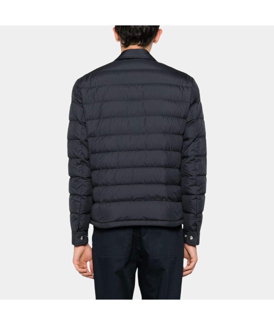 MONCLER Темно-синий пуховик, фото 5