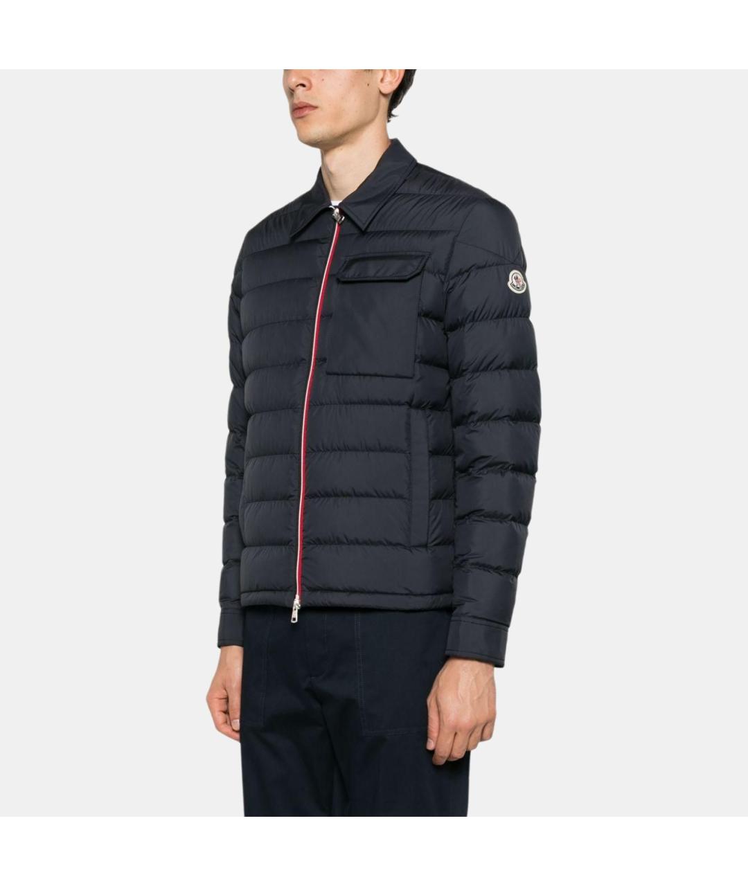 MONCLER Темно-синий пуховик, фото 3