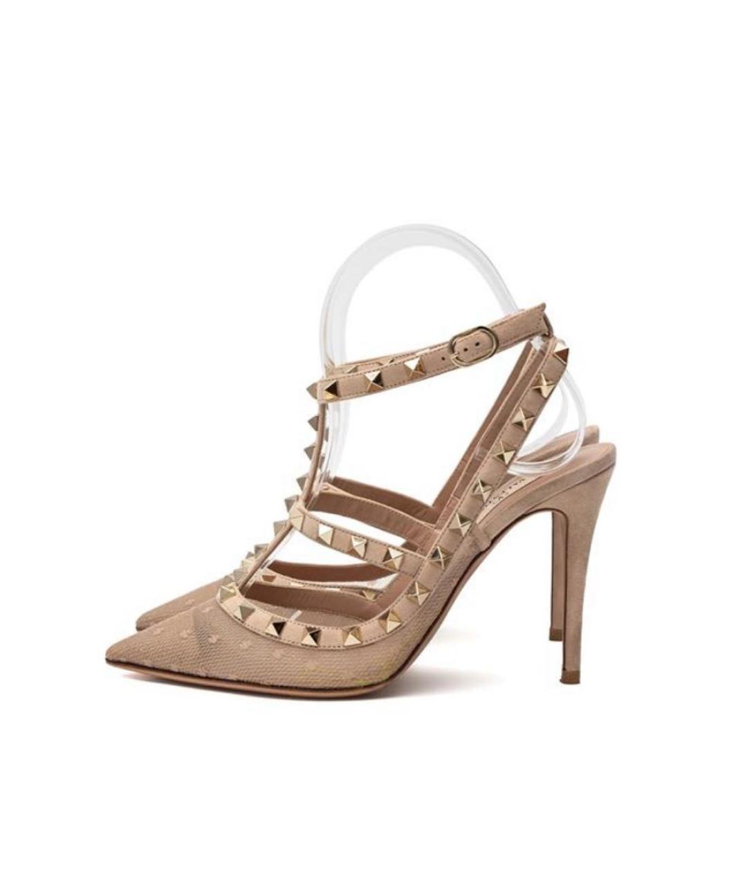 VALENTINO Бежевые текстильные туфли, фото 5