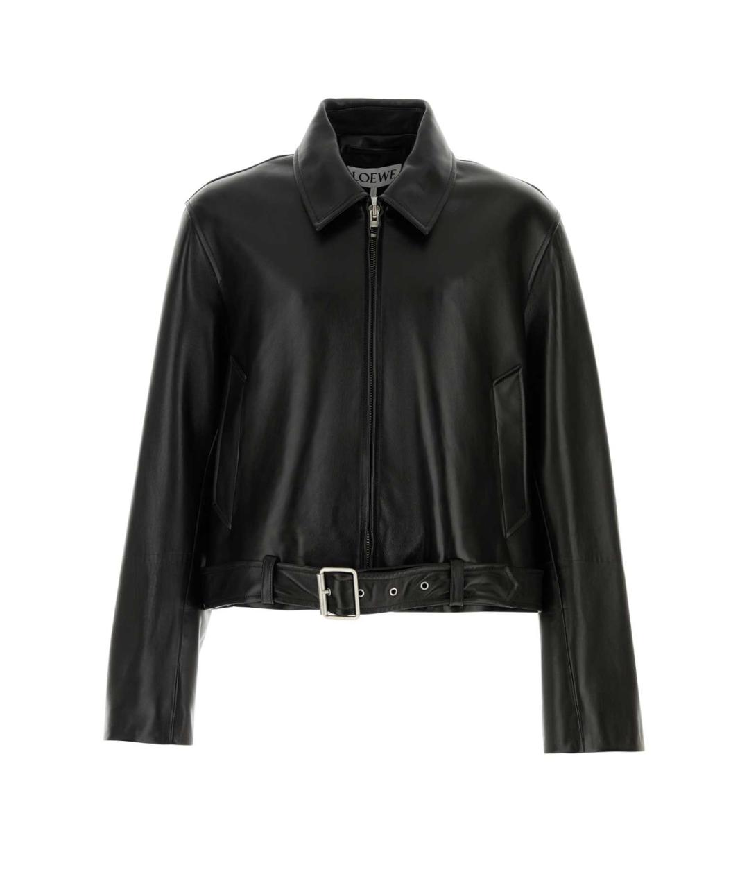 LOEWE Черная кожаная куртка, фото 1