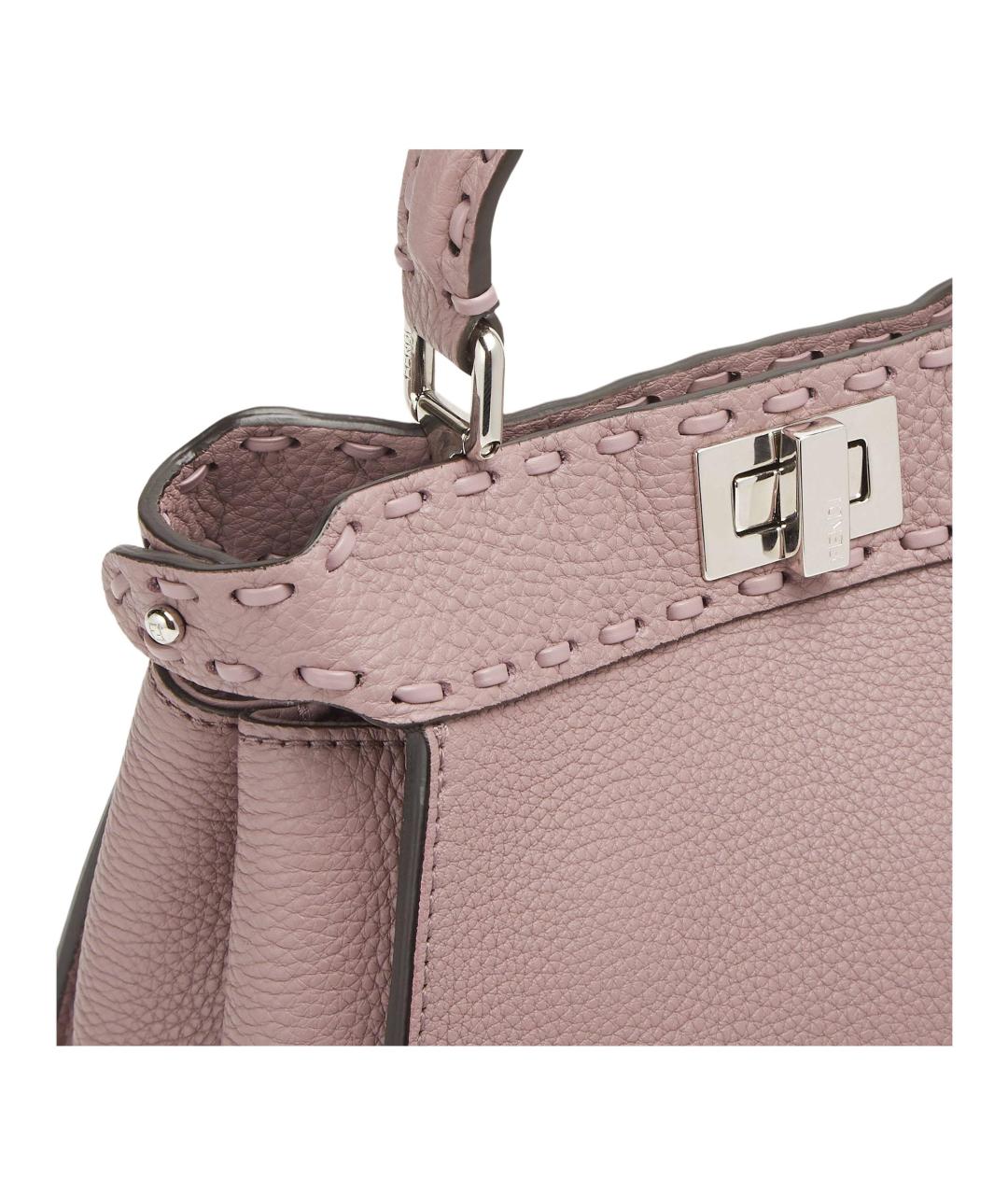 FENDI Розовая кожаная сумка через плечо, фото 5