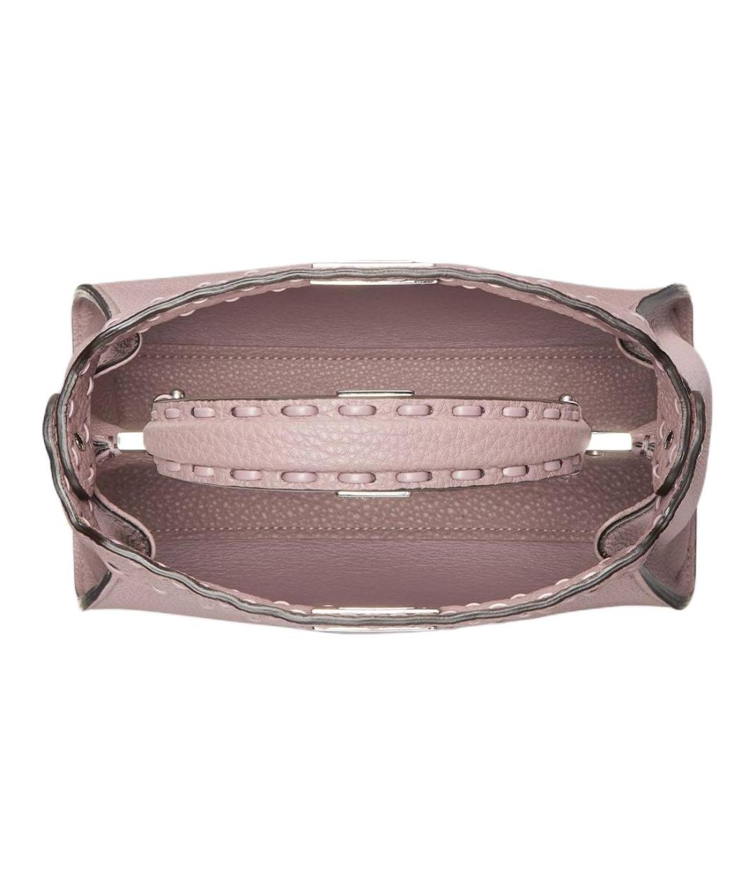 FENDI Розовая кожаная сумка через плечо, фото 4