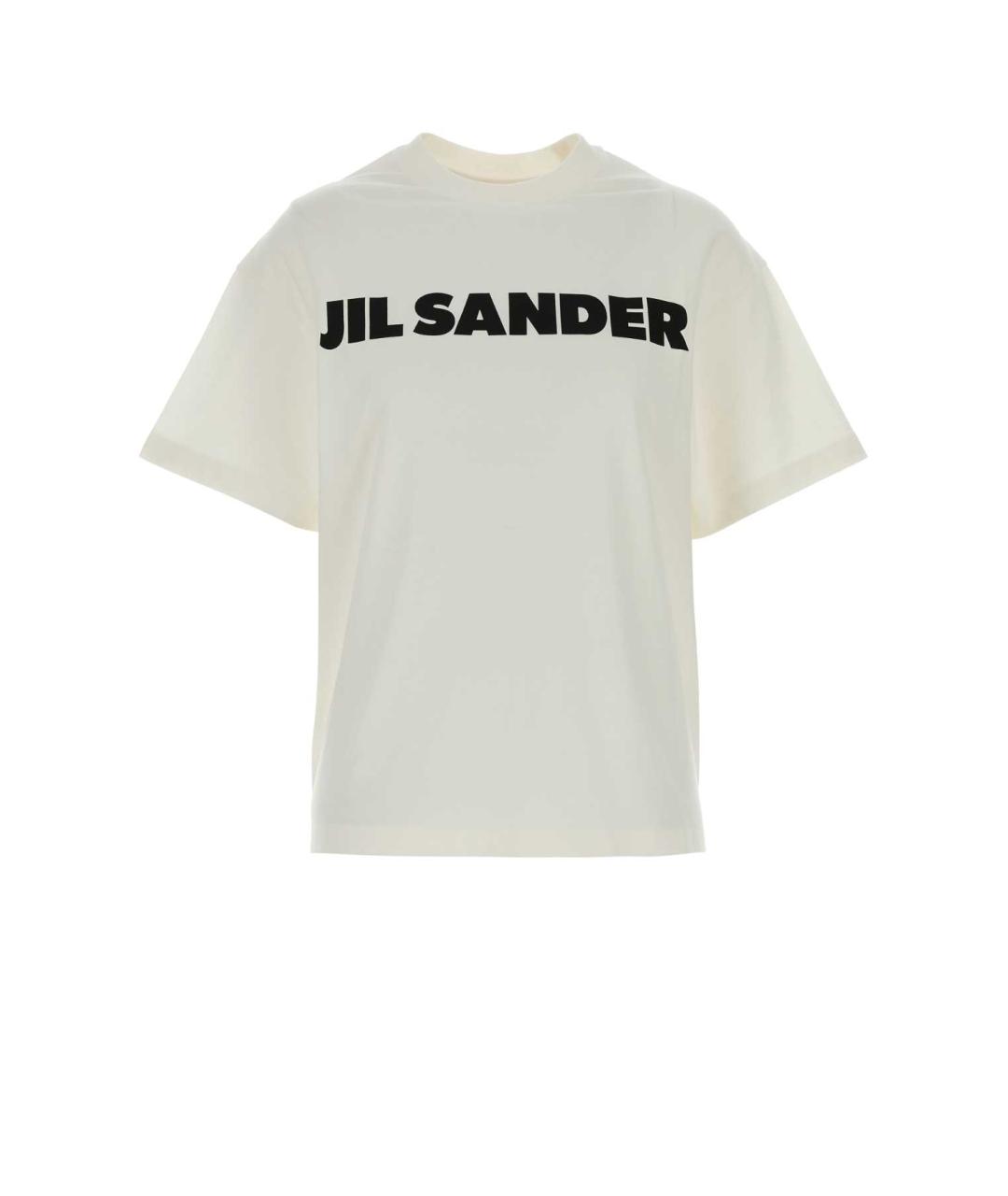 JIL SANDER Белая хлопковая футболка, фото 1