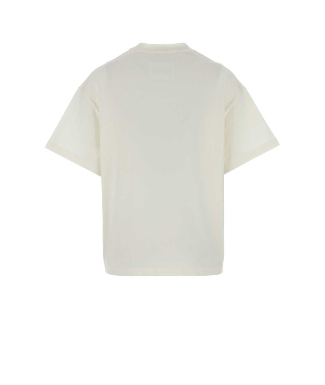 JIL SANDER Белая хлопковая футболка, фото 2