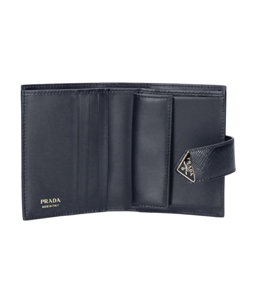 PRADA Черный кожаный кошелек, фото 4