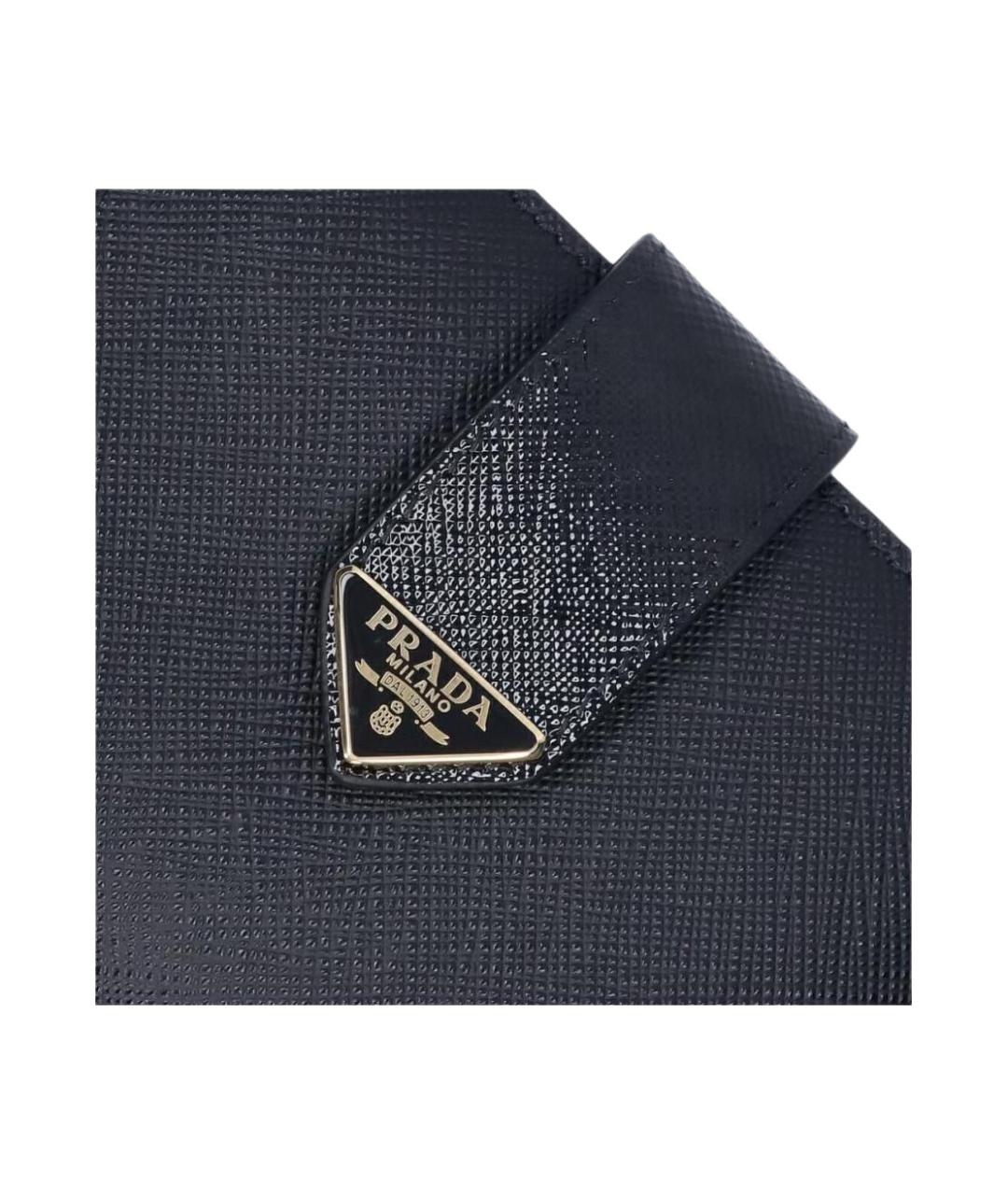 PRADA Черный кожаный кошелек, фото 5