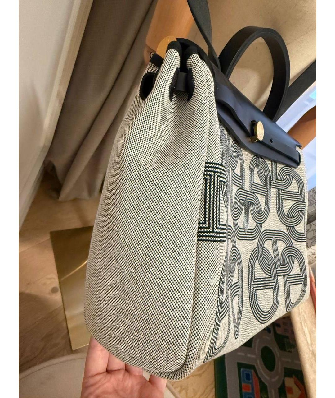 HERMES Черная сумка с короткими ручками, фото 5