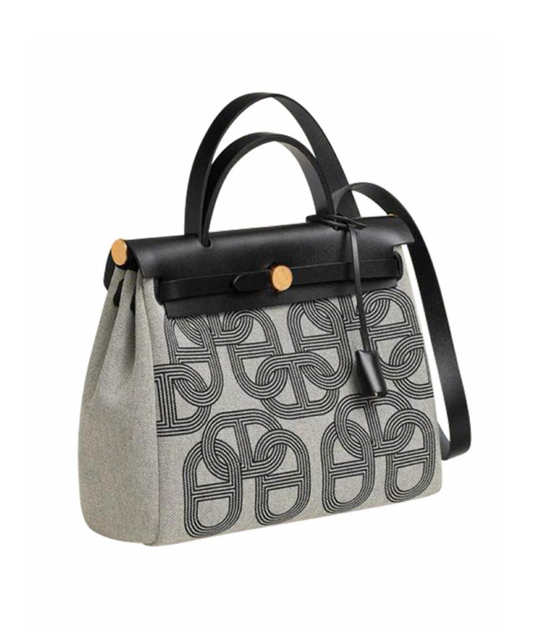 HERMES Черная сумка с короткими ручками, фото 2