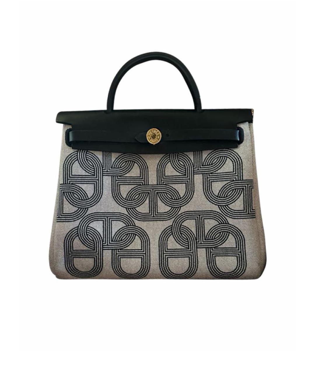 HERMES Черная сумка с короткими ручками, фото 1