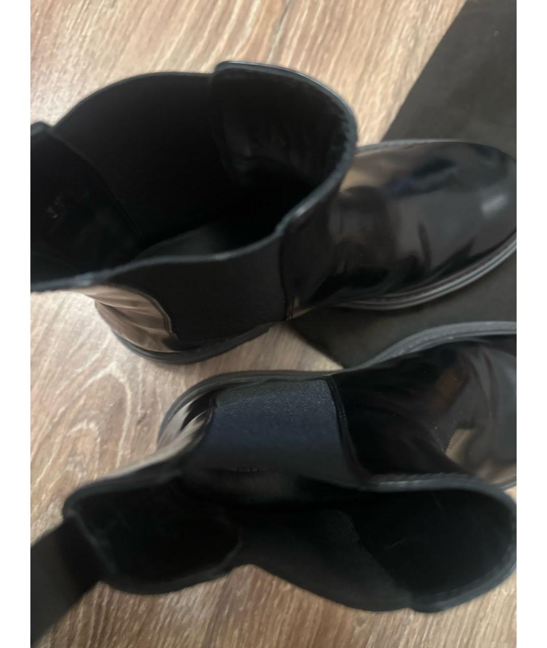 TOD'S Черные кожаные полусапоги, фото 3