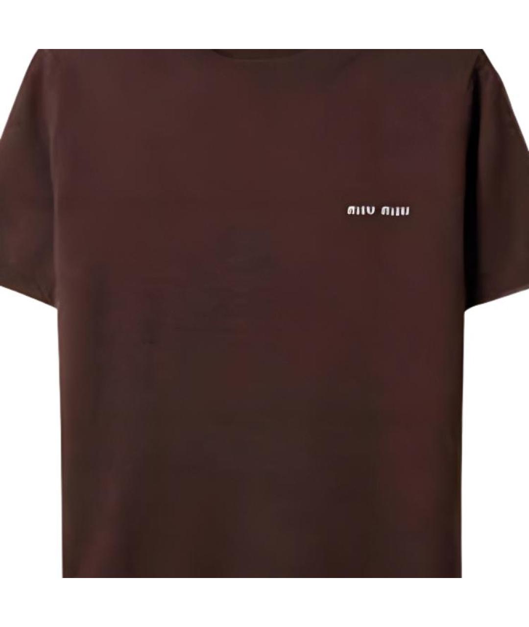 MIU MIU Коричневый вискозный джемпер / свитер, фото 2