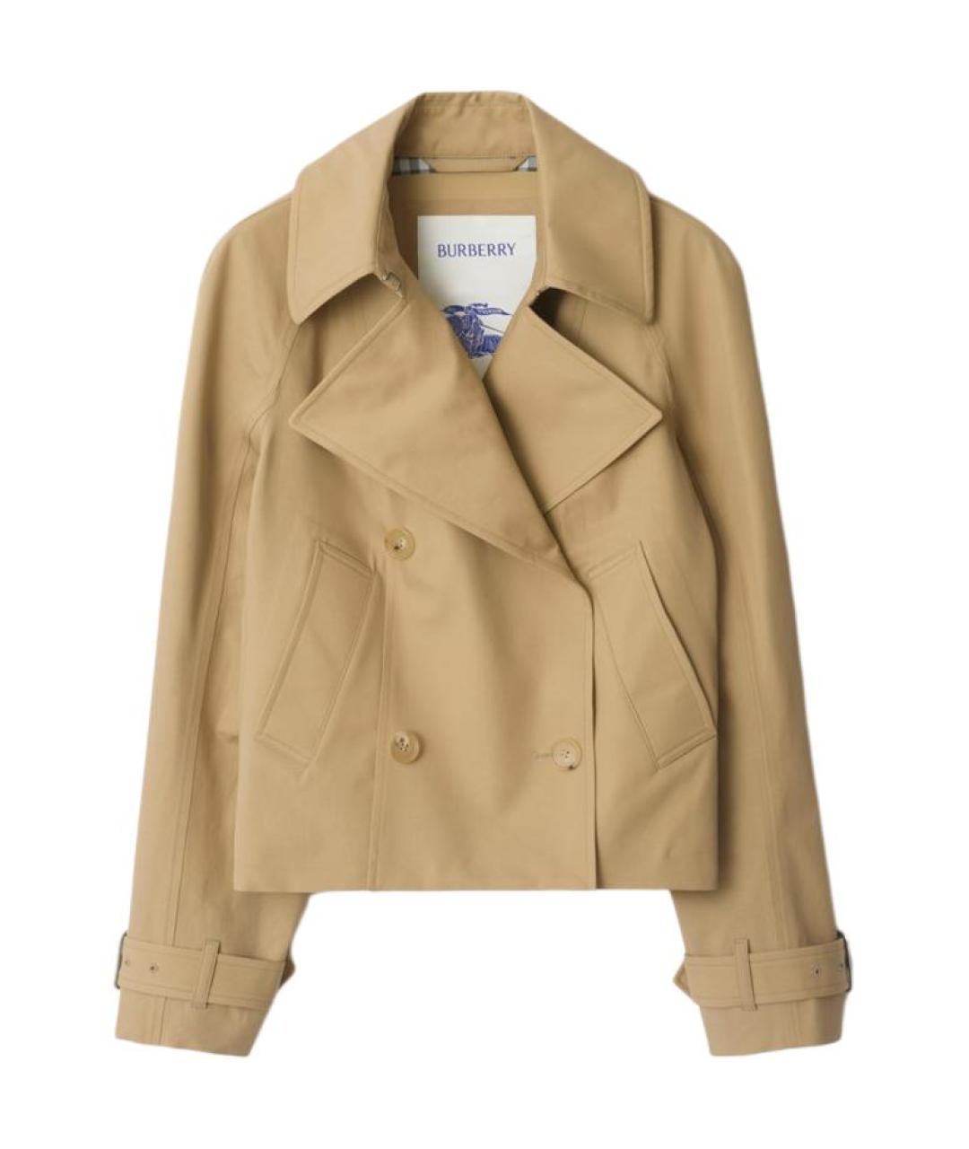 BURBERRY Коричневый хлопковый тренч/плащ, фото 1