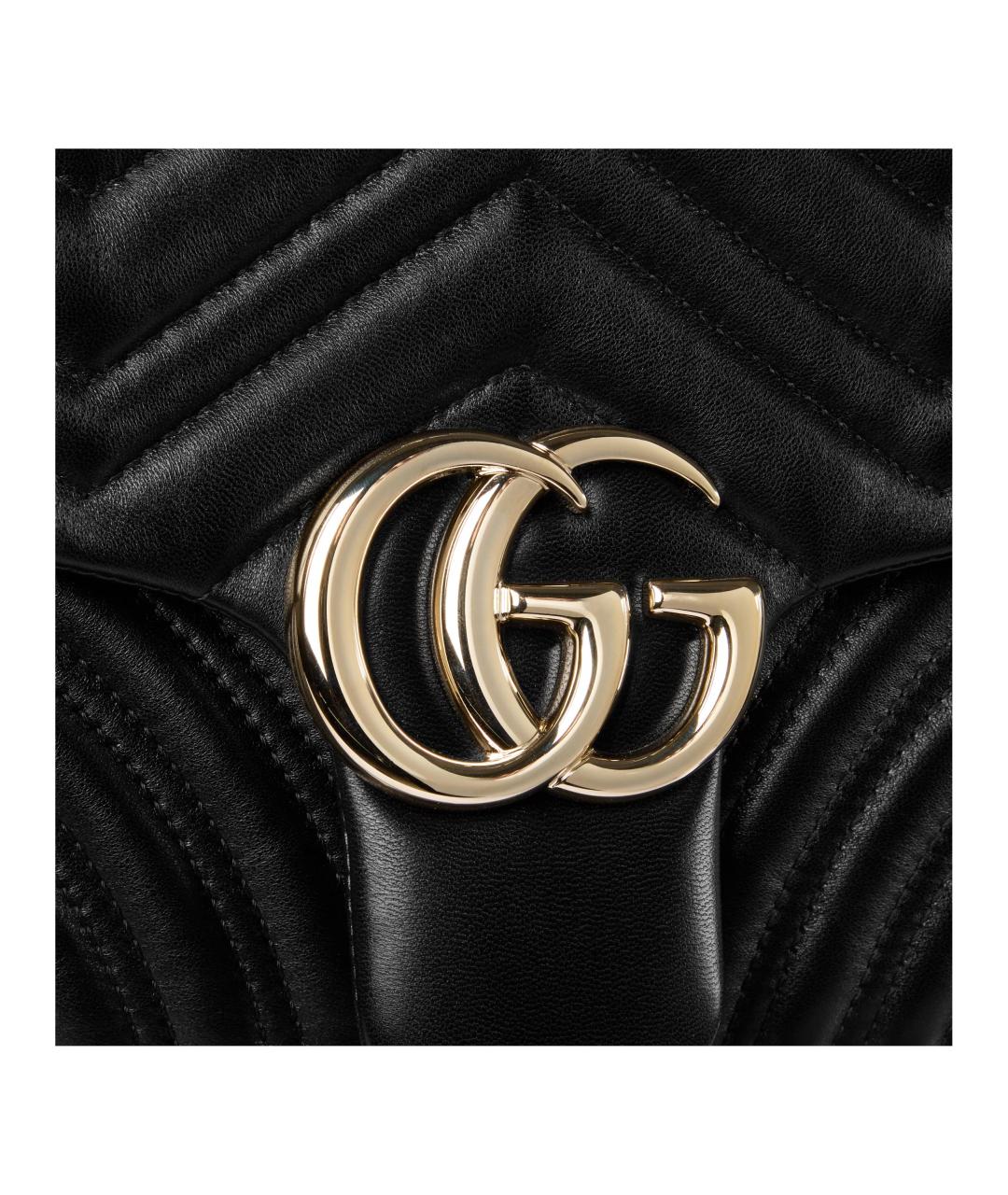 GUCCI Черная кожаная сумка через плечо, фото 6