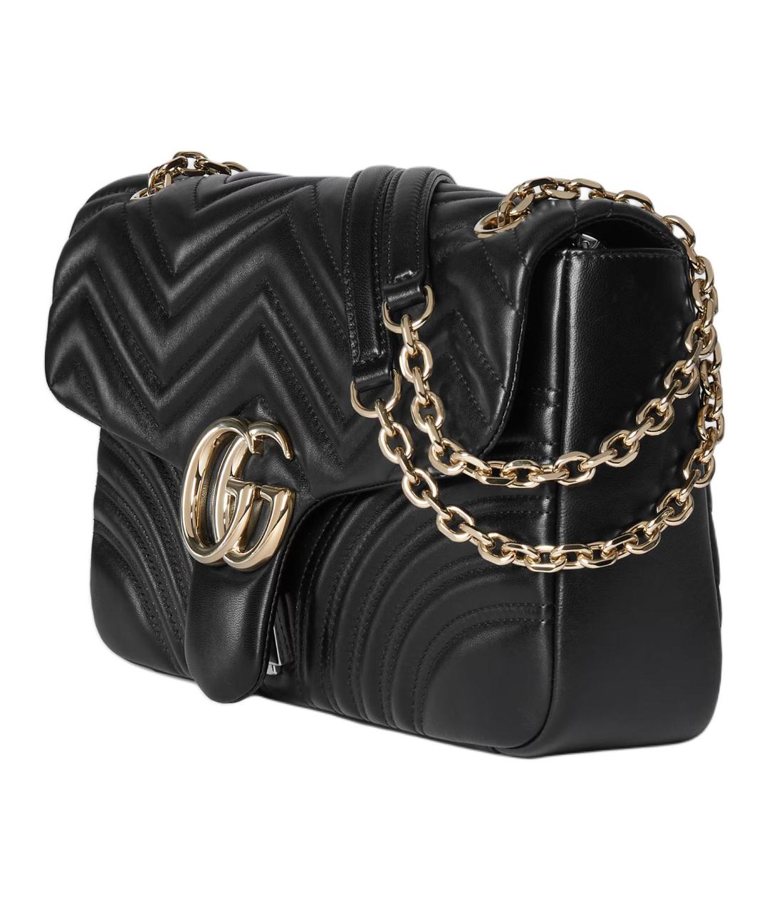 GUCCI Черная кожаная сумка через плечо, фото 2