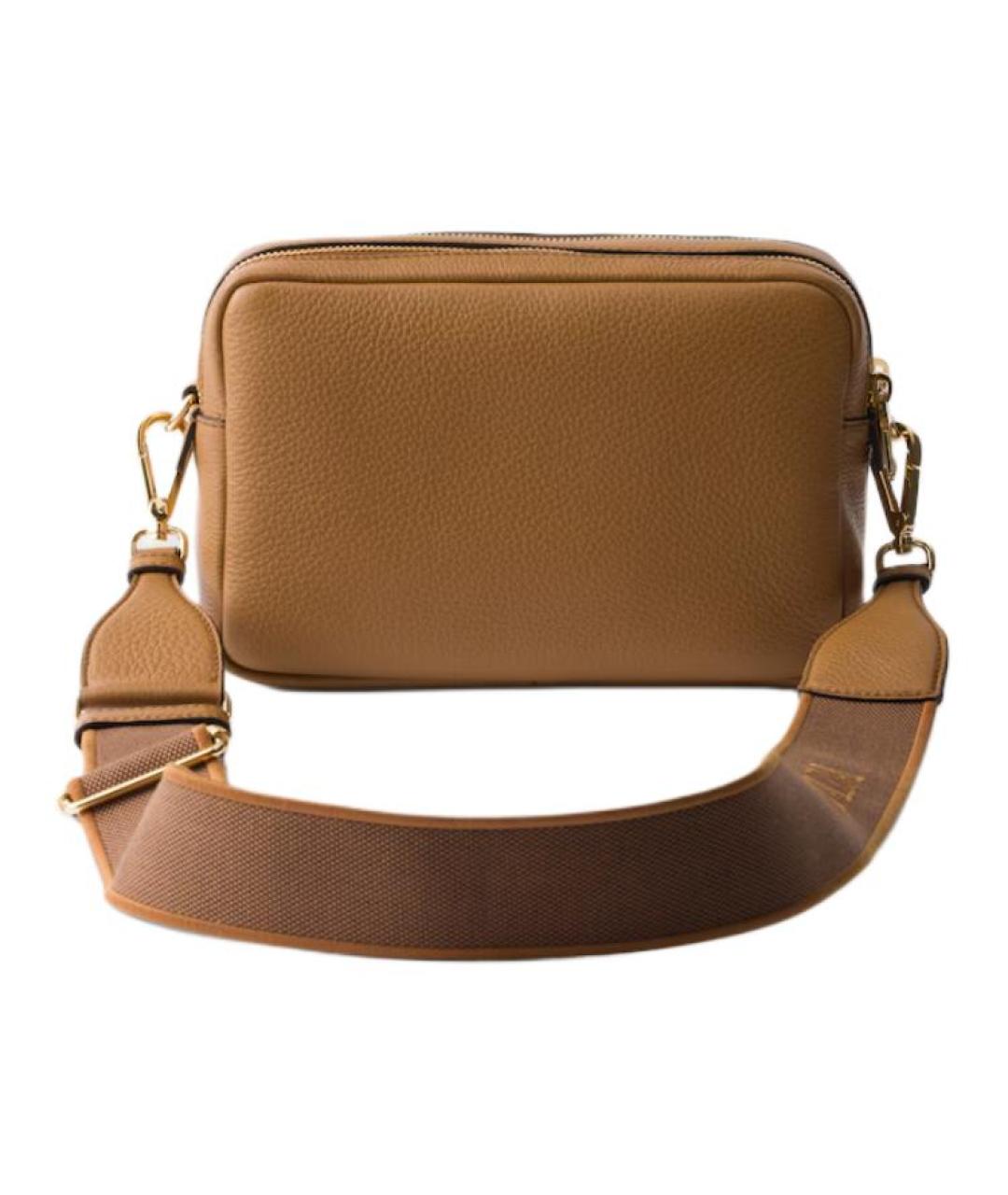 PRADA Коричневая кожаная сумка через плечо, фото 4