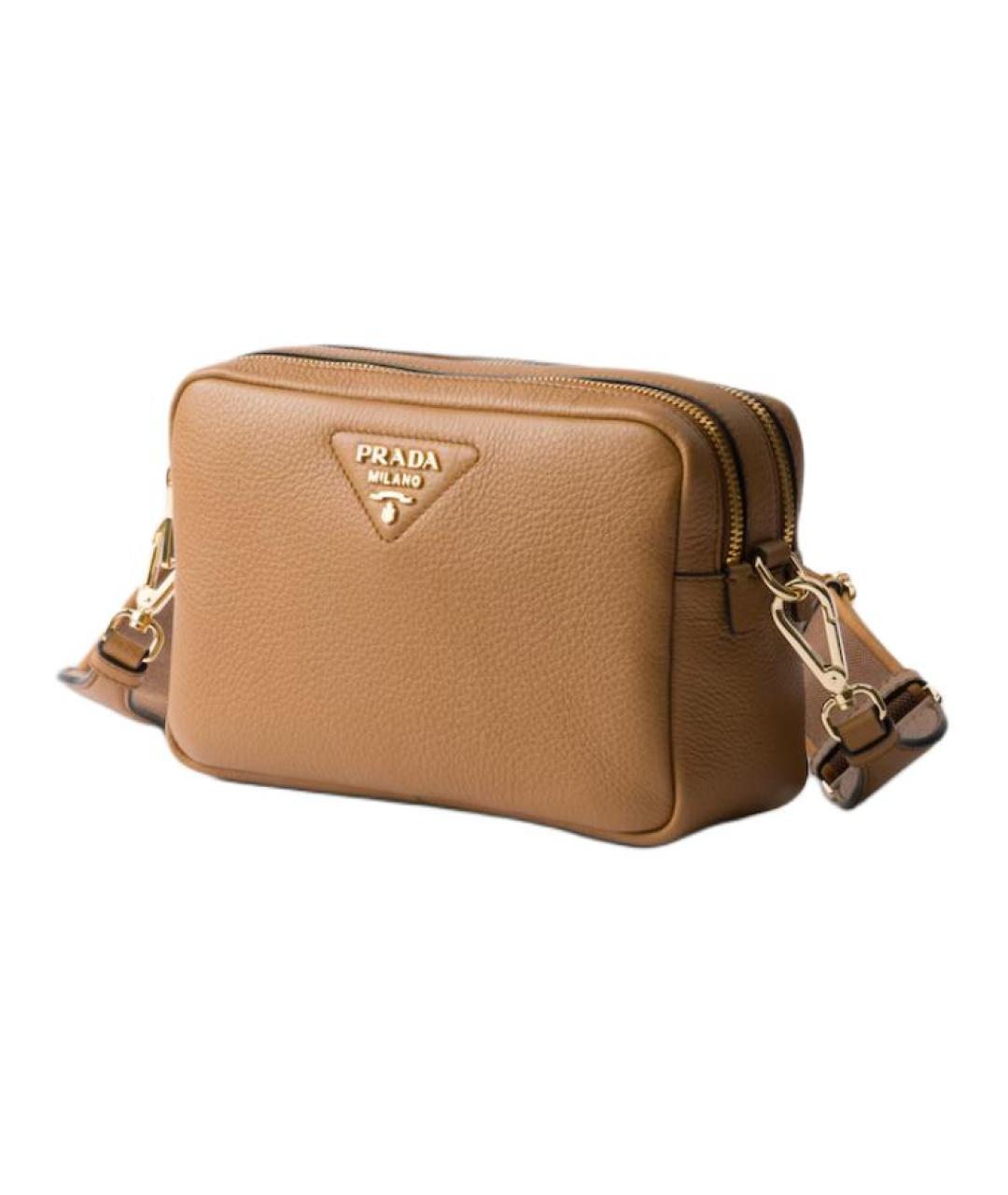 PRADA Коричневая кожаная сумка через плечо, фото 3