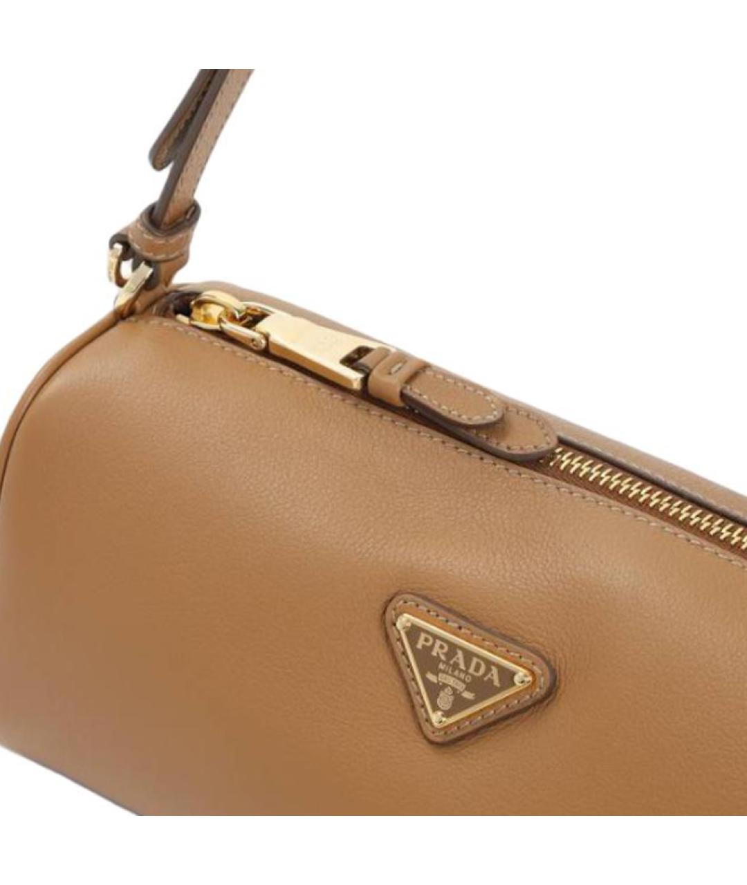 PRADA Коричневая кожаная сумка через плечо, фото 3