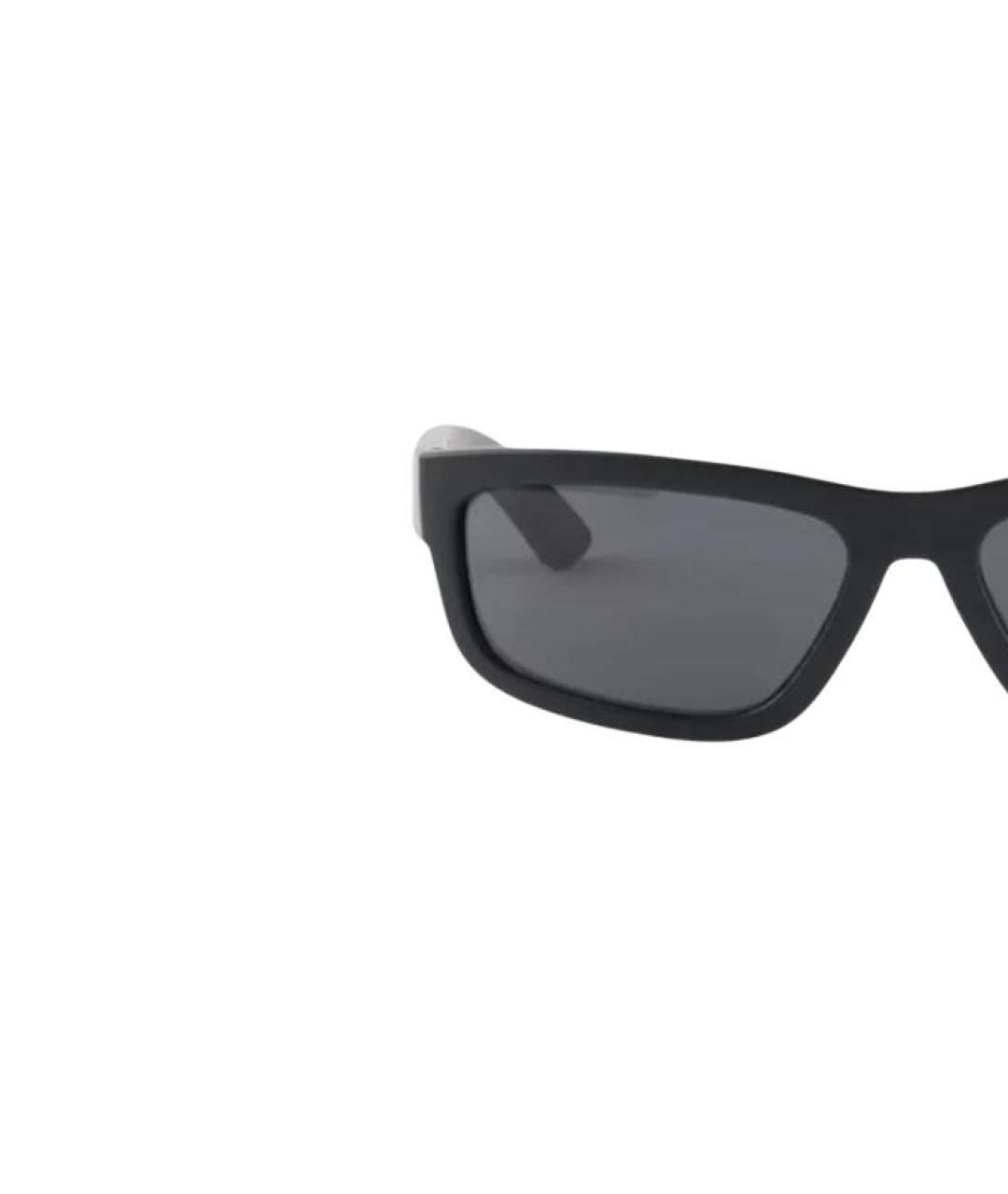 PRADA Черные пластиковые солнцезащитные очки, фото 3