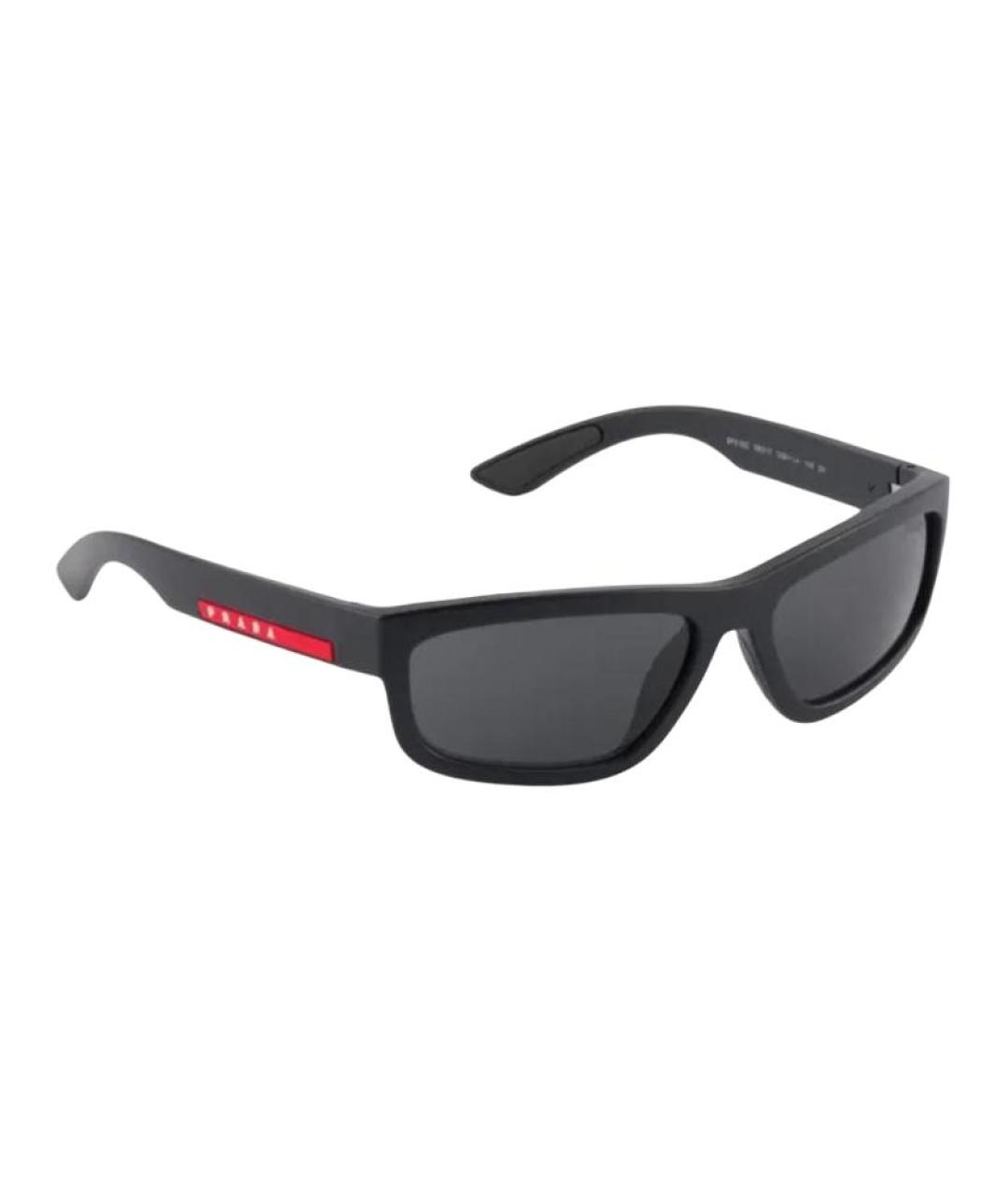 PRADA Черные пластиковые солнцезащитные очки, фото 2