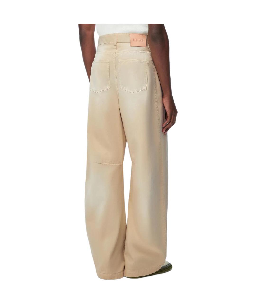 LOEWE Бежевые прямые джинсы, фото 2