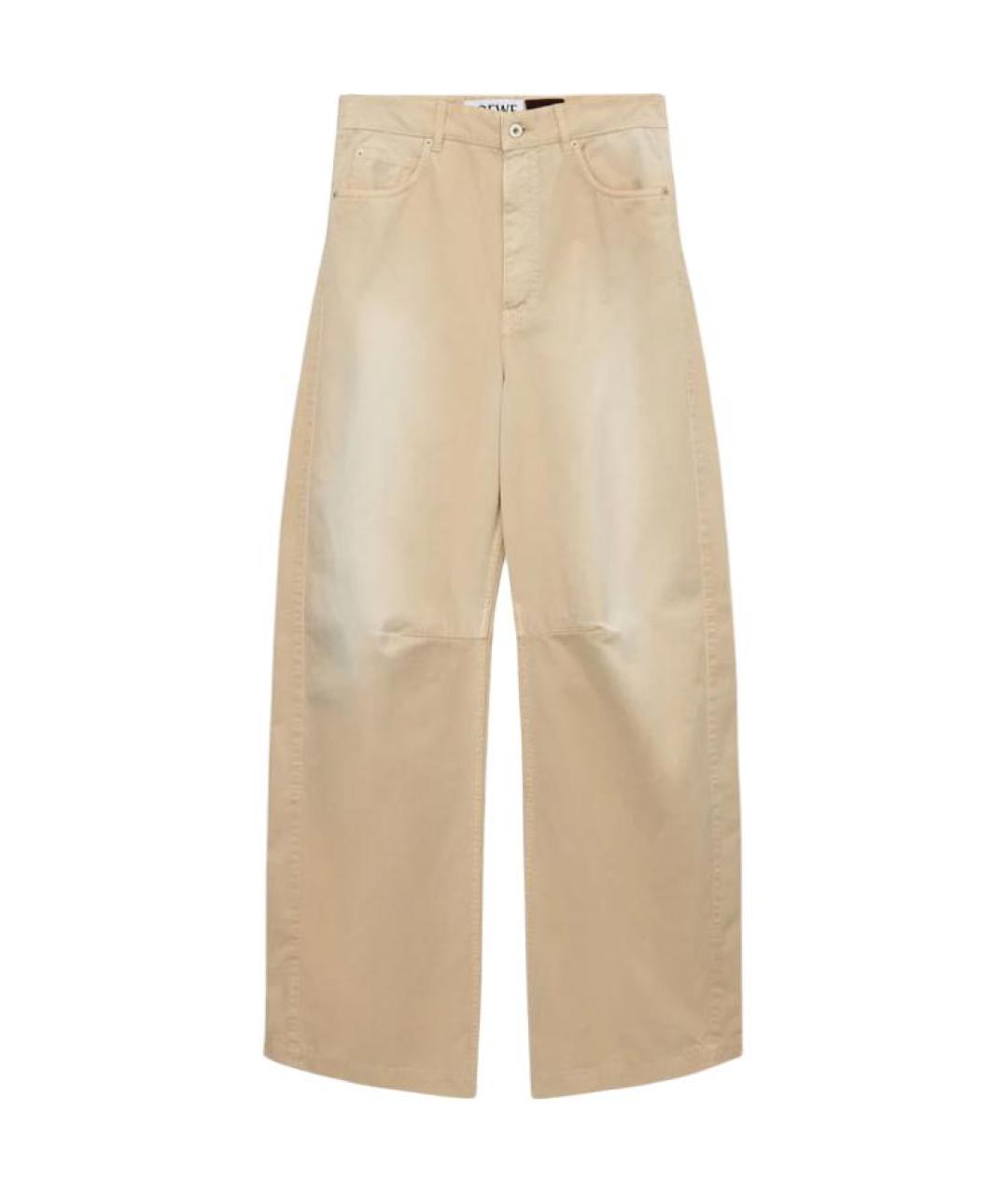 LOEWE Бежевые прямые джинсы, фото 1