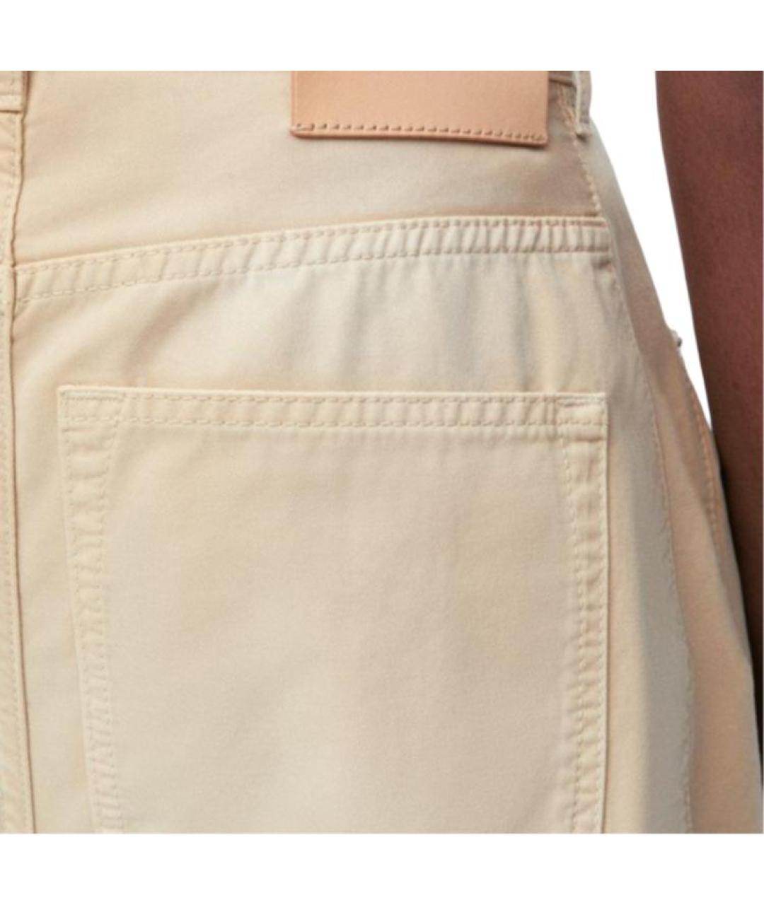 LOEWE Бежевые прямые джинсы, фото 3