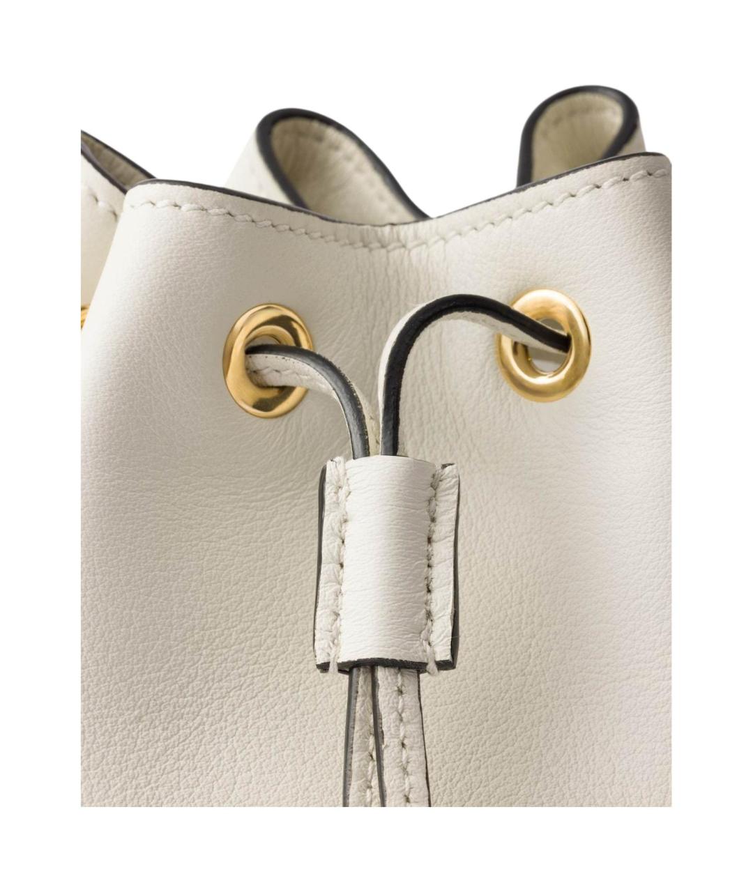 PRADA Белая кожаная сумка через плечо, фото 6