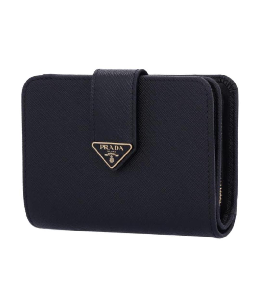 PRADA Черный кожаный кошелек, фото 2
