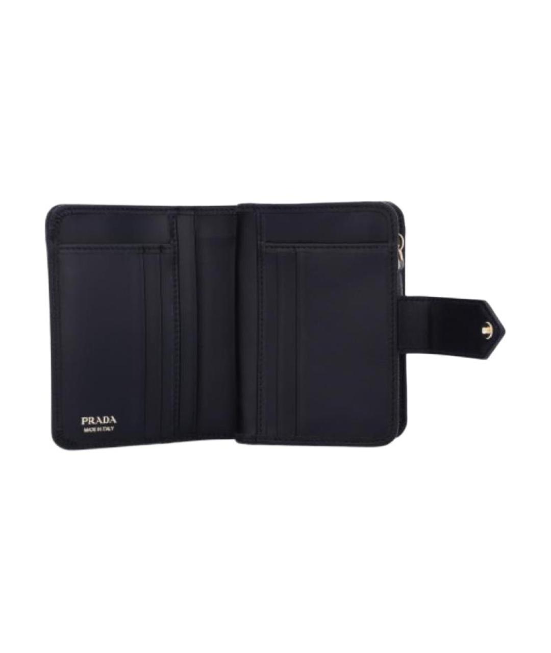 PRADA Черный кожаный кошелек, фото 4