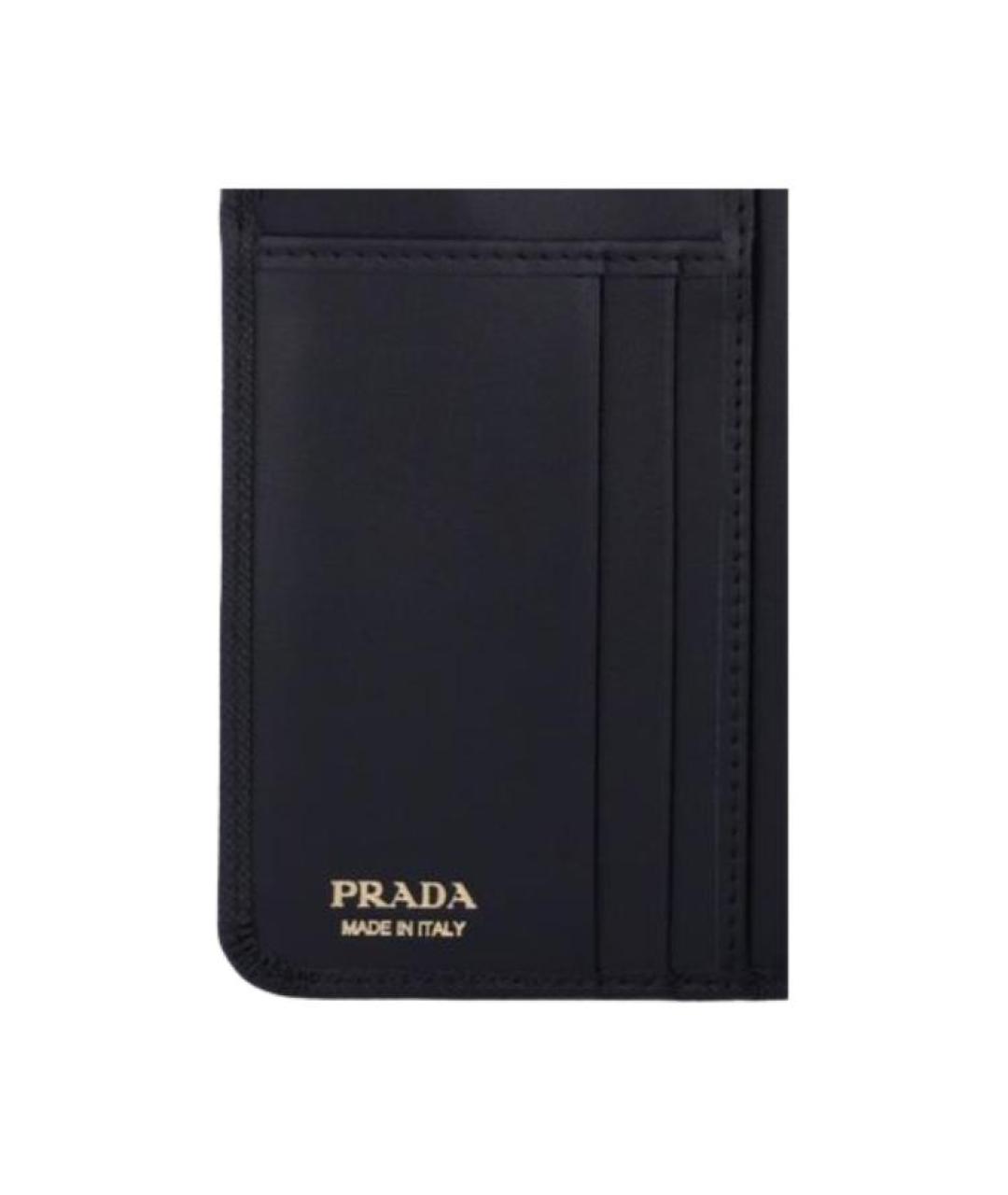 PRADA Черный кожаный кошелек, фото 6