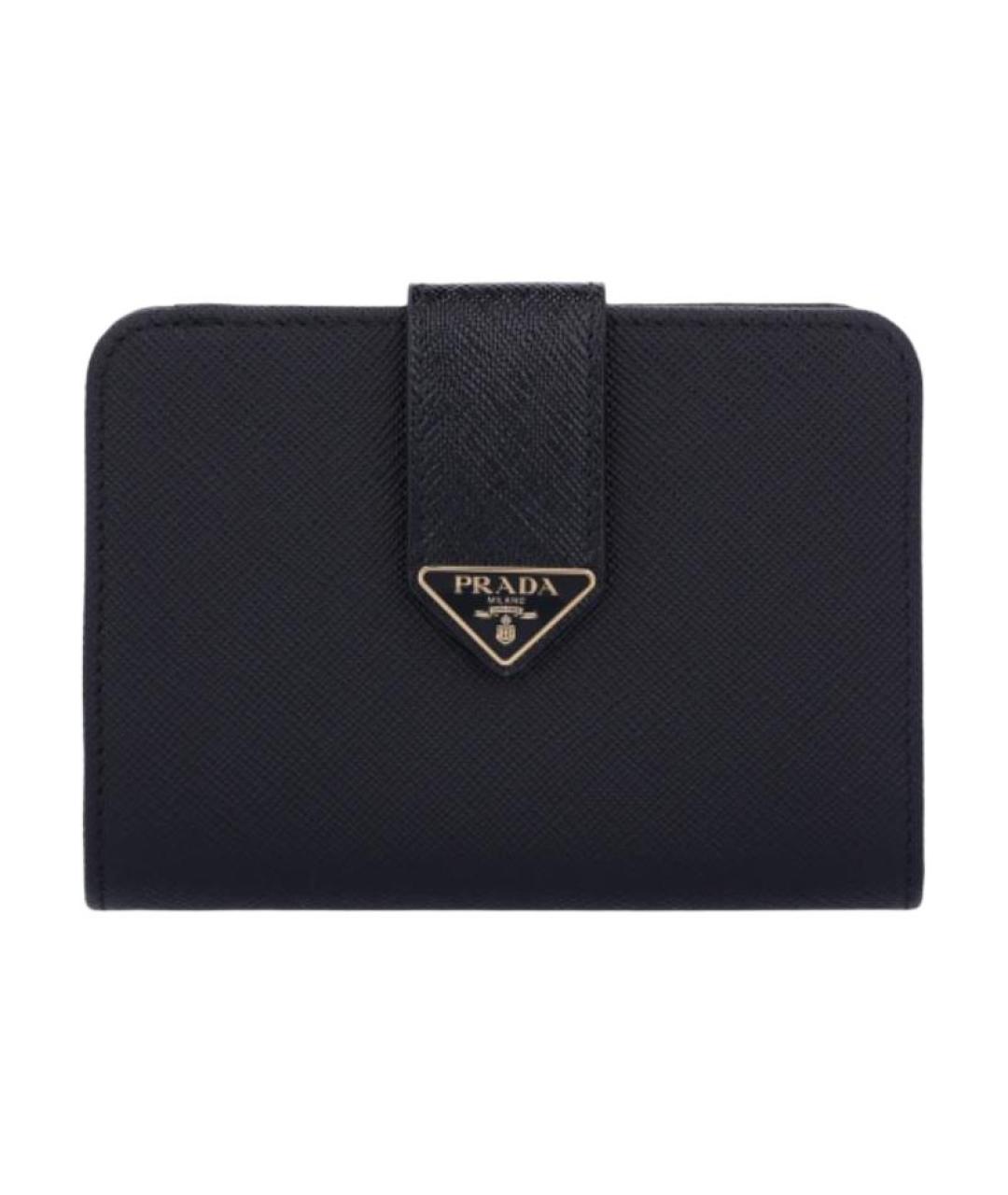 PRADA Черный кожаный кошелек, фото 1