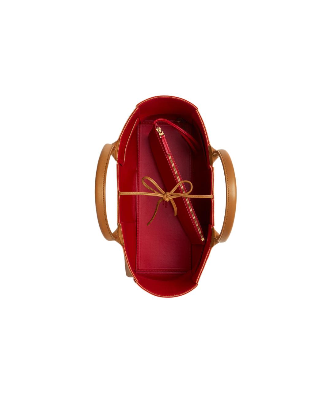 BOTTEGA VENETA Коричневая кожаная сумка через плечо, фото 3