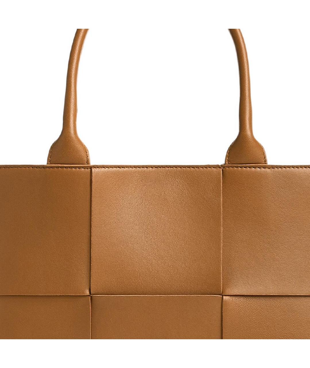 BOTTEGA VENETA Коричневая кожаная сумка через плечо, фото 4