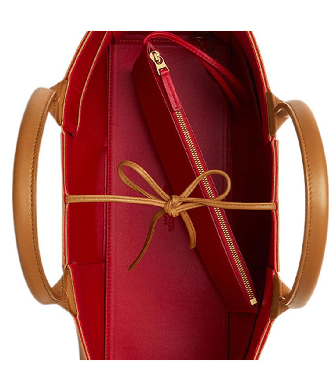 BOTTEGA VENETA Коричневая кожаная сумка через плечо, фото 5