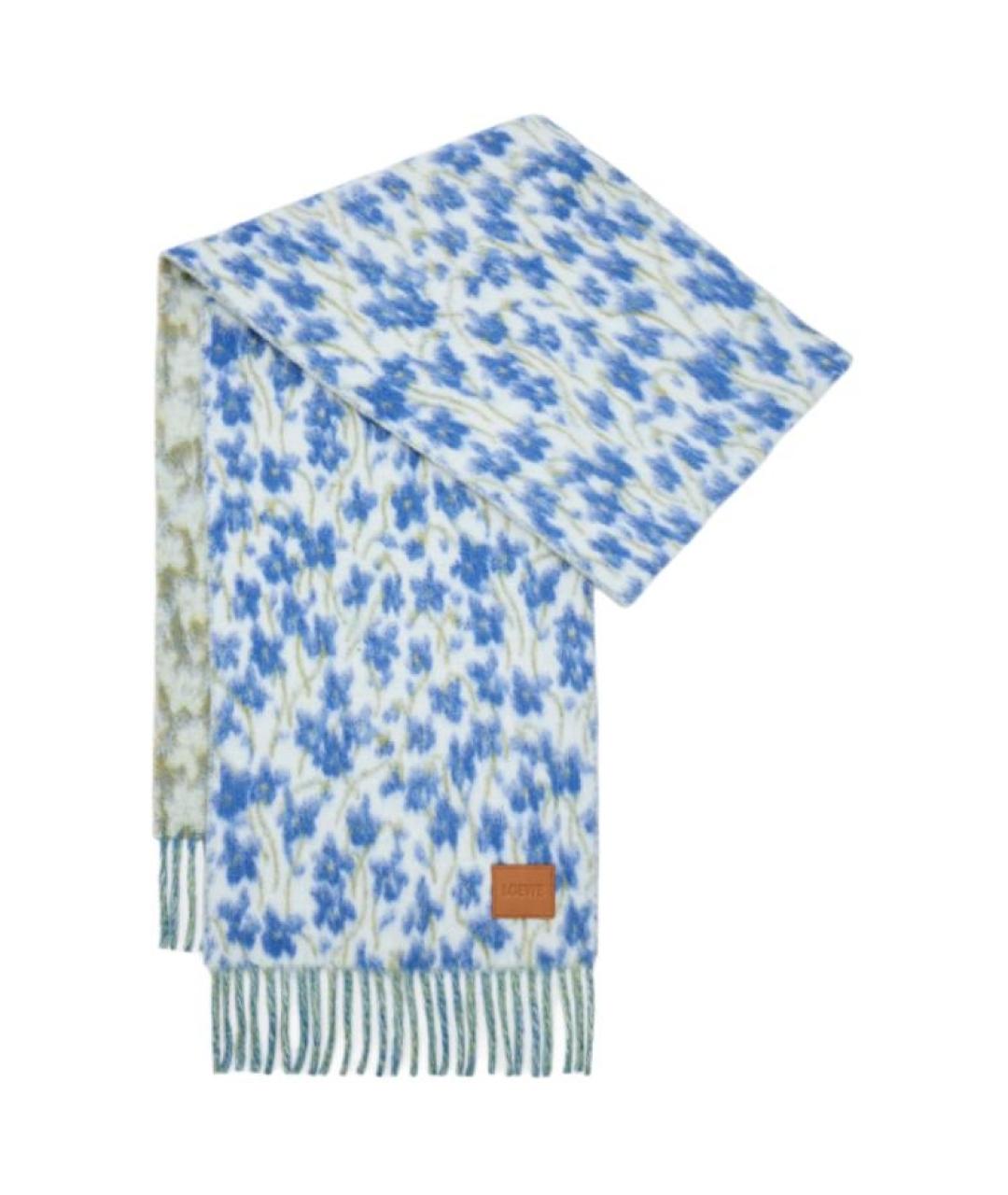 LOEWE Голубой шарф, фото 1