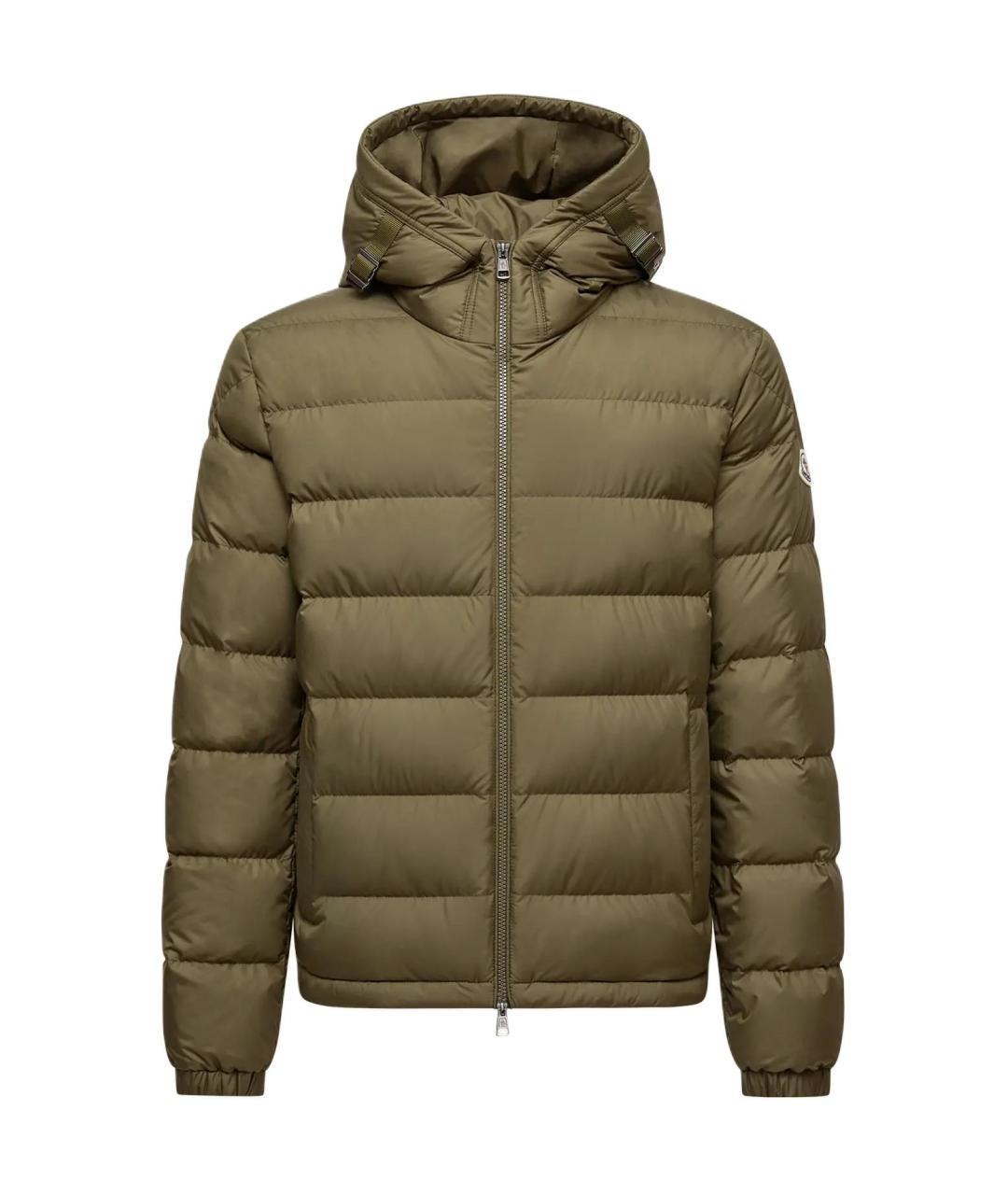 MONCLER Зеленый пуховик, фото 1