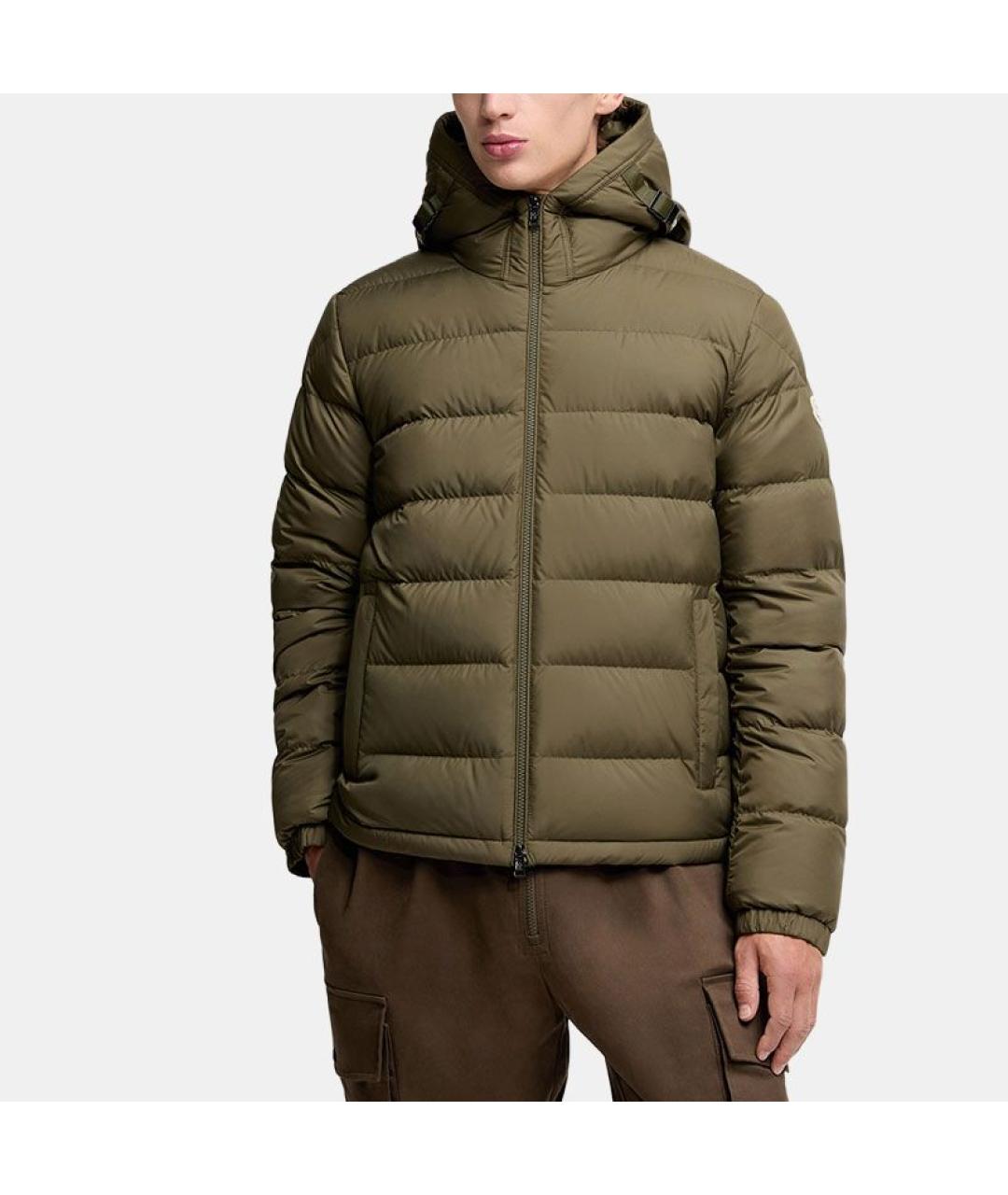 MONCLER Зеленый пуховик, фото 3