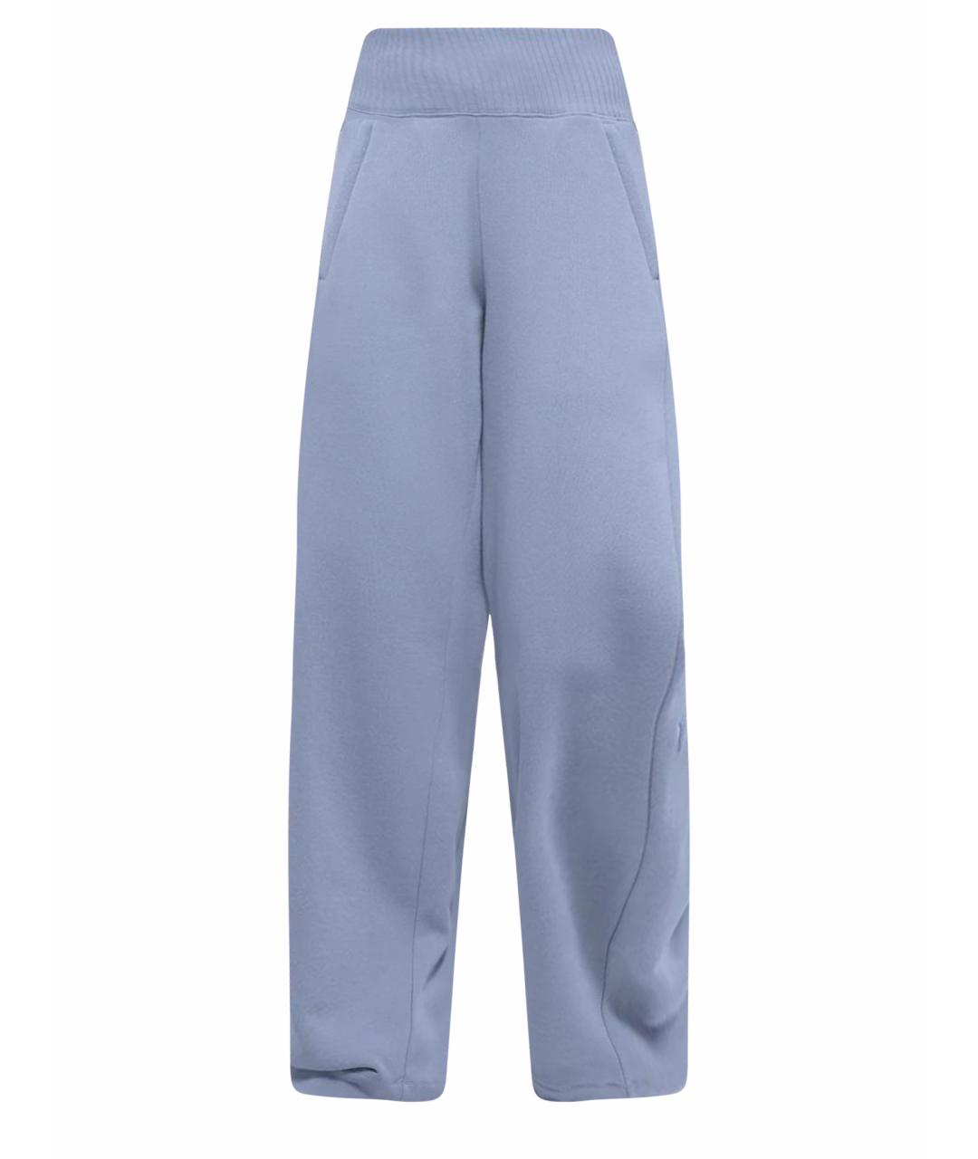 ALO YOGA Голубые прямые брюки, фото 1