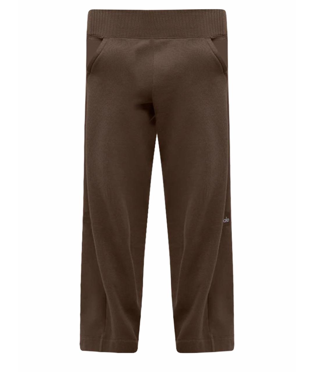 ALO YOGA Коричневые прямые брюки, фото 1