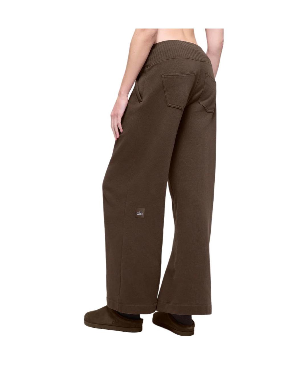 ALO YOGA Коричневые прямые брюки, фото 2