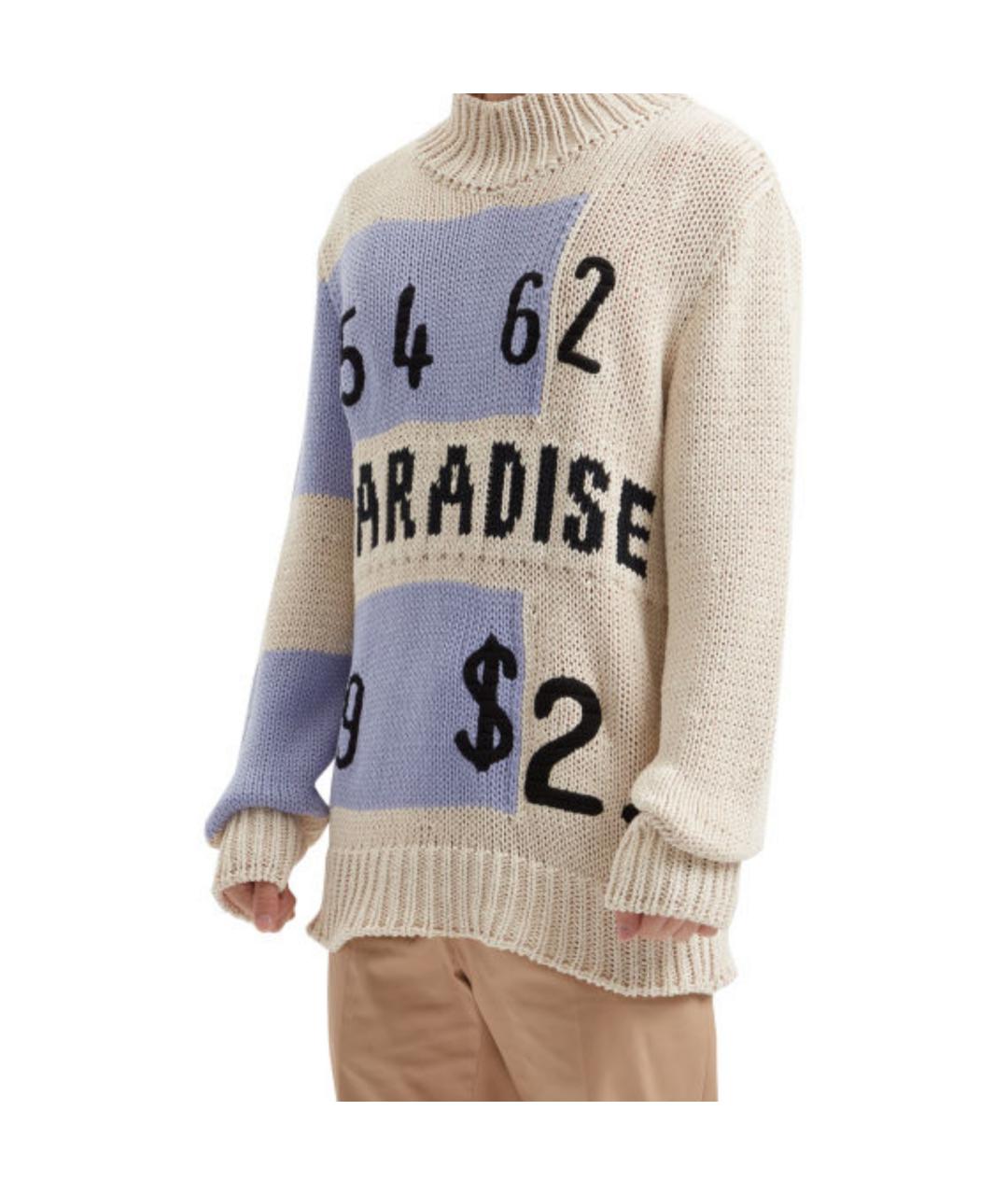 JIL SANDER Бежевый хлопковый джемпер / свитер, фото 4