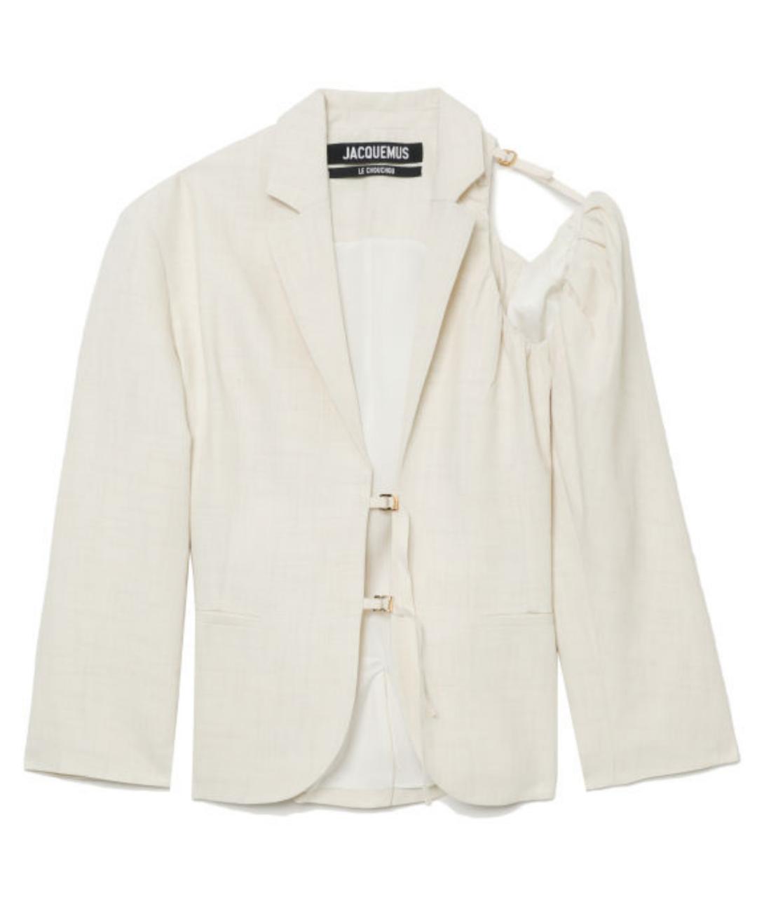 JACQUEMUS Бежевый льняной жакет/пиджак, фото 1