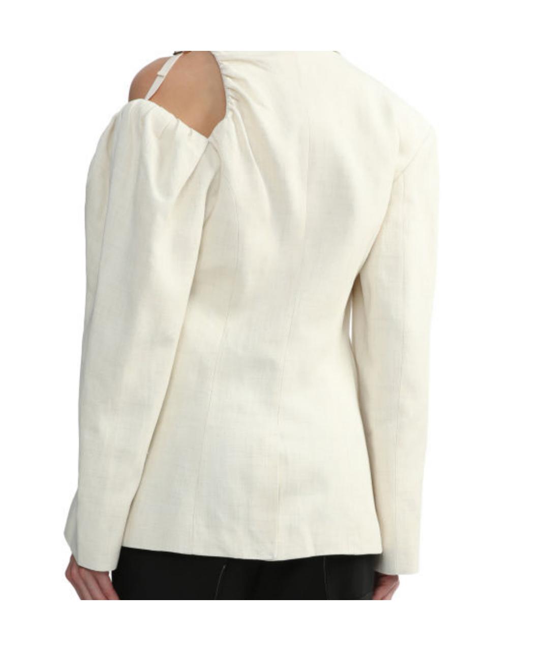 JACQUEMUS Бежевый льняной жакет/пиджак, фото 4