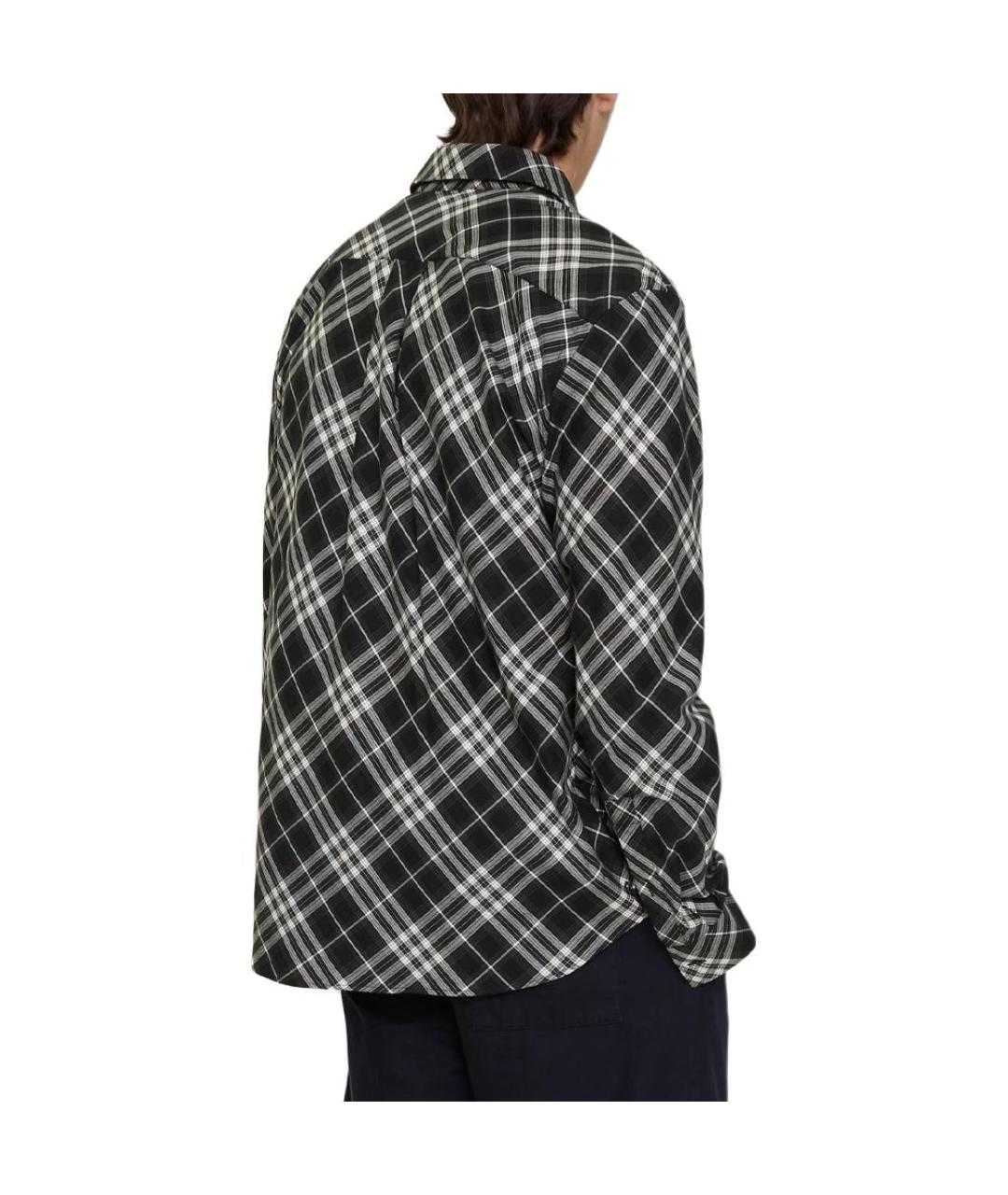 BURBERRY Черная хлопковая классическая рубашка, фото 3